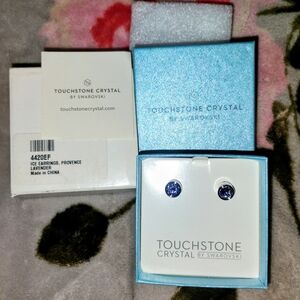 Touchstone Crystal Lavender Stud Earrings